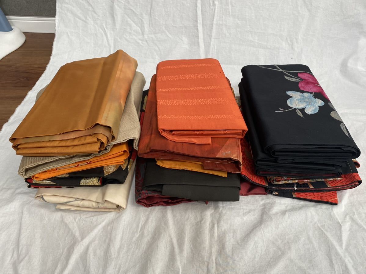 帯まとめ売り 名古屋帯 15セット 生地 和服 和装拍卖