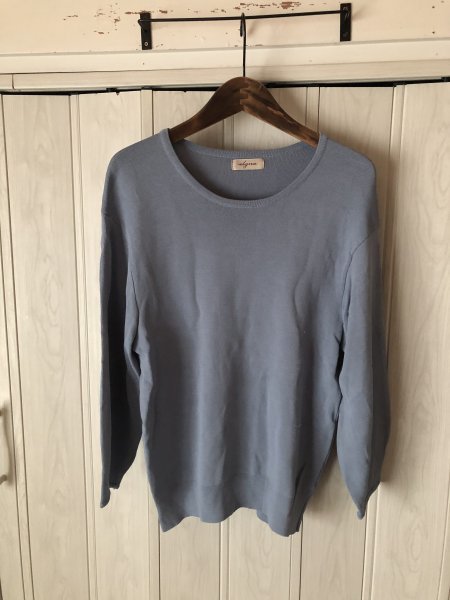 ◆elgna/エルガナ/くすみ系ブルーのニット◆k拍卖