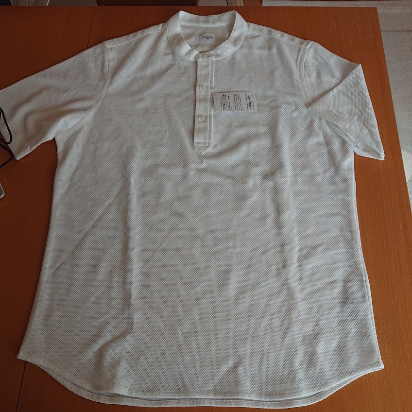 EDIFICE バンドカラープルオーバーシャツ WHITE L拍卖