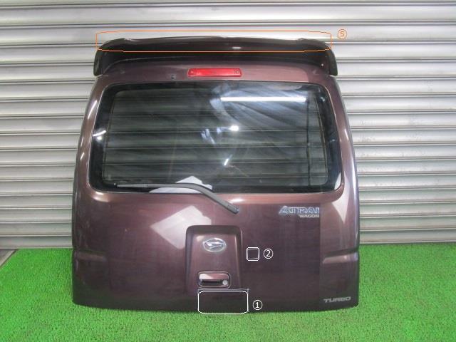 ハイゼットアトレ ABA-S331G バックドア リアゲート 67005-B5160 67005-B5161 R59 プラムブラウンクリスタルマイカ /40198拍卖