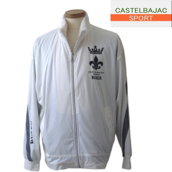 【秋冬SALE】 カステルバジャック スポーツ/CASTELBAJAC 秋冬物 BIGロゴ蓄熱ブルゾン 150-白系 50/LLサイズ拍卖