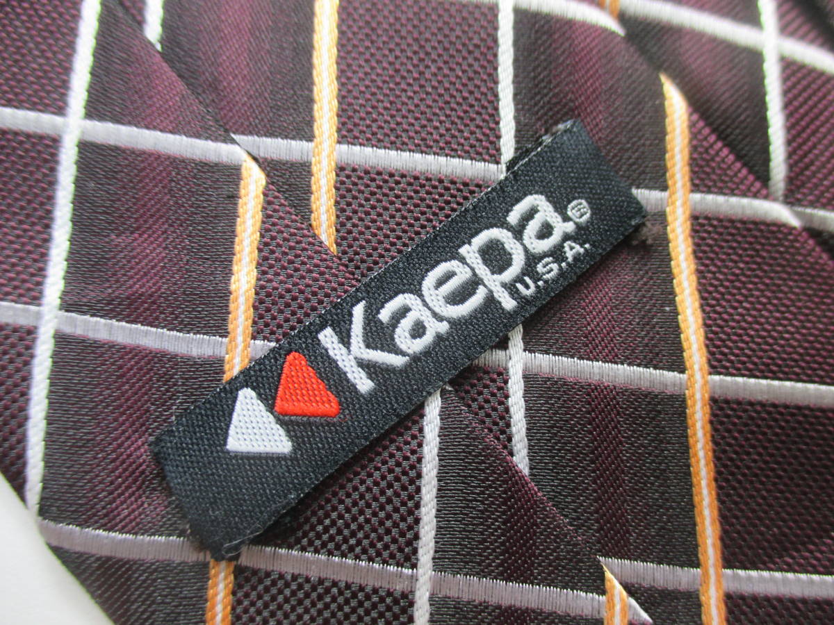 ☆ネクタイ◇ケイパ Kaepa ◇中古品◇格子柄・赤茶色系◇第30弾ブランドがいっぱい◇30-76◇拍卖