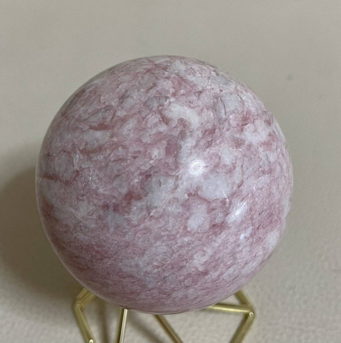 ピンクオパール ルージュジェイド 009 天然石スフィア 丸玉 魔除 お守 ラッキー 幸運 パワーストーン 置物インテリア 魔除 お守 恋愛運拍卖