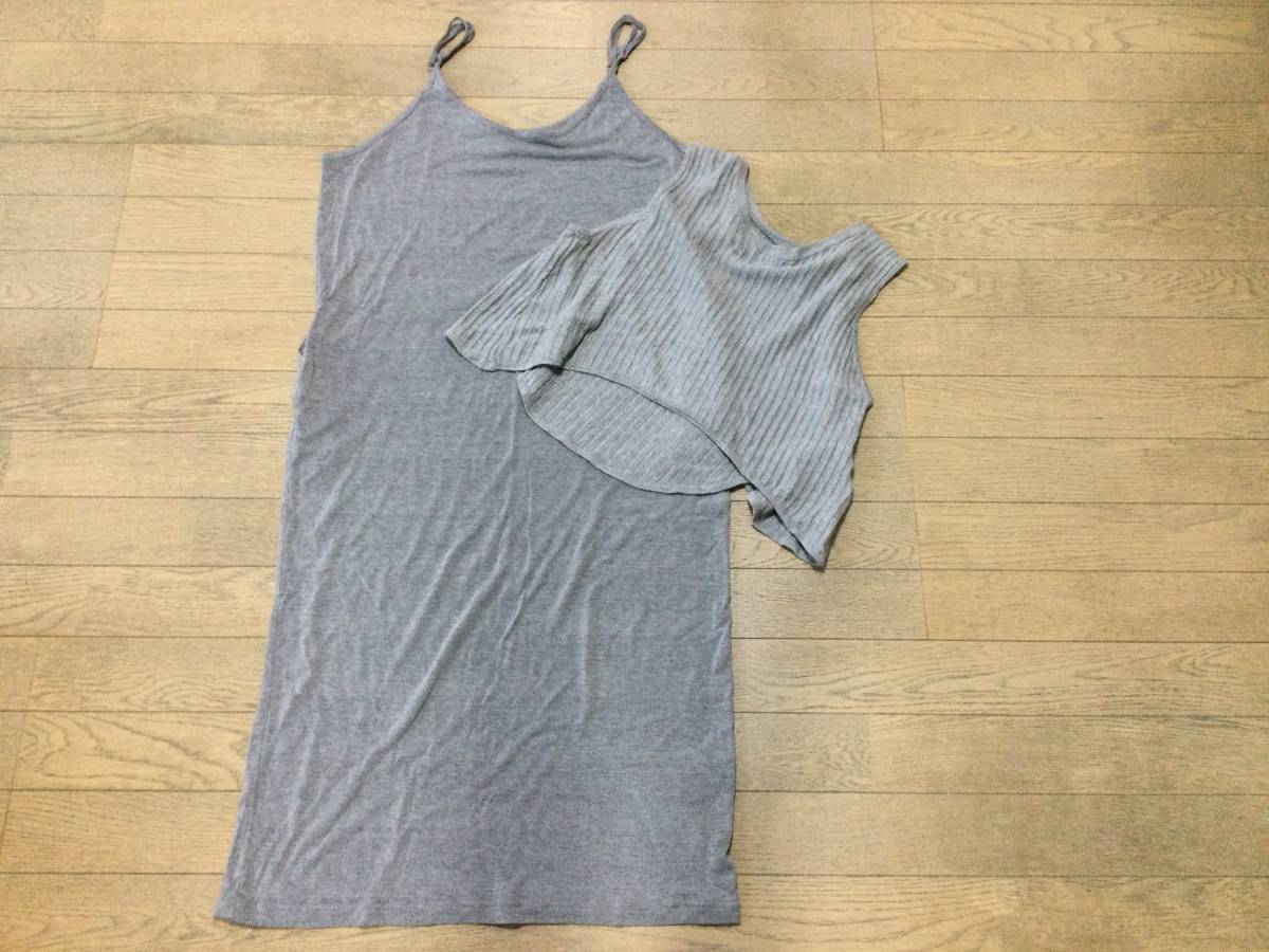 THE DAYZ TOKYO ザデイズトーキョー デザインワンピース&上着 グレー F 拍卖