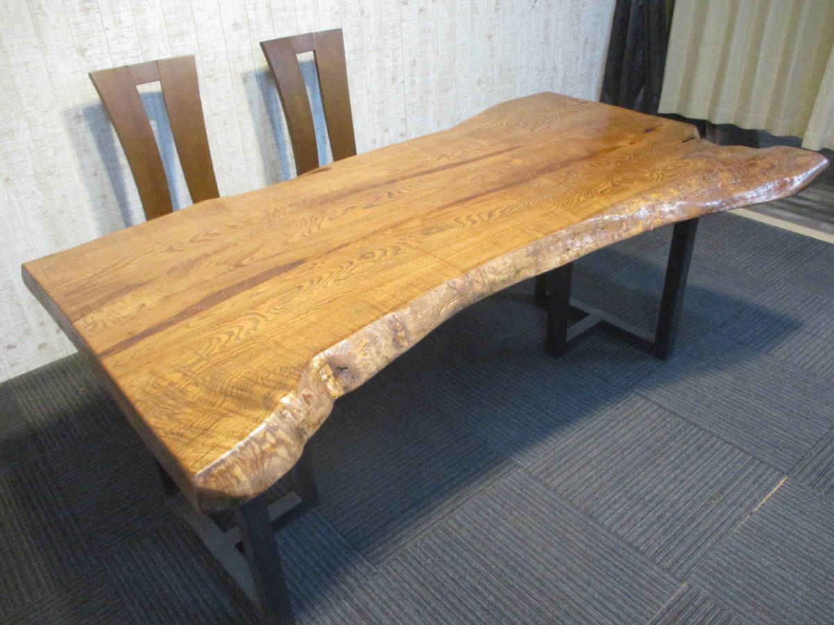 #987■ 栗 クリ 一枚板 無垢 テーブル 板 ローテーブル ダイニングテーブル 座卓 天板 無垢一枚板 デスク 拍卖