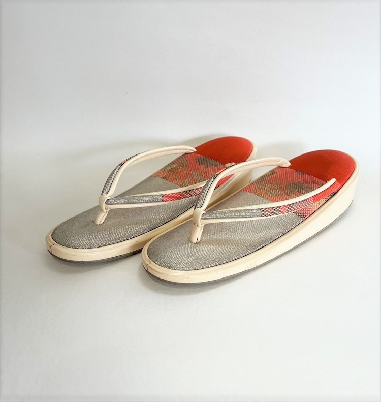 花とら●リサイクル和装小物 草履 昭和レトロ 23.5cm 230904拍卖