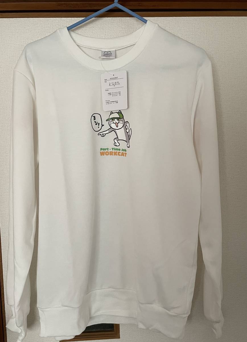 送料込☆仕事猫 メンズトレーナー Mサイズ拍卖