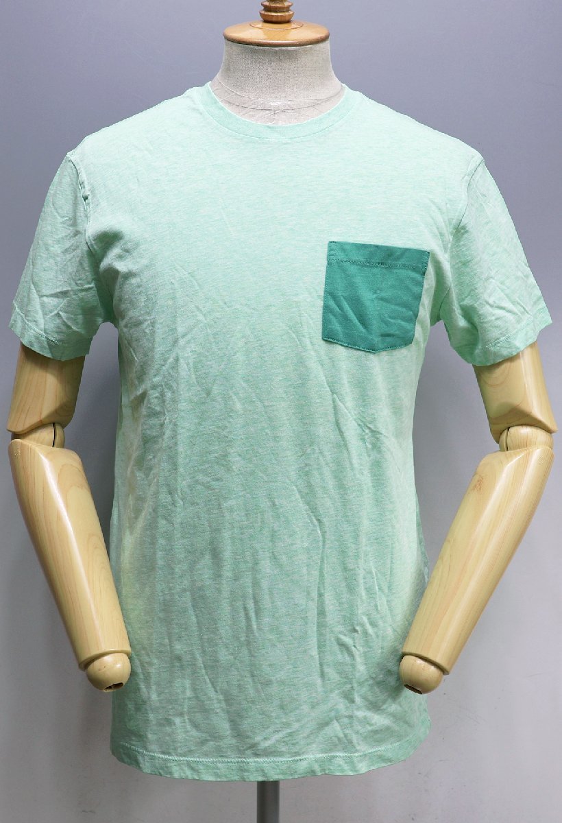 J.CREW (ジェイクルー) Slim Contrast Pocket Tee / ウォッシュド コントラスト ポケットTシャツ #A1017 未使用品 グリーン size M拍卖