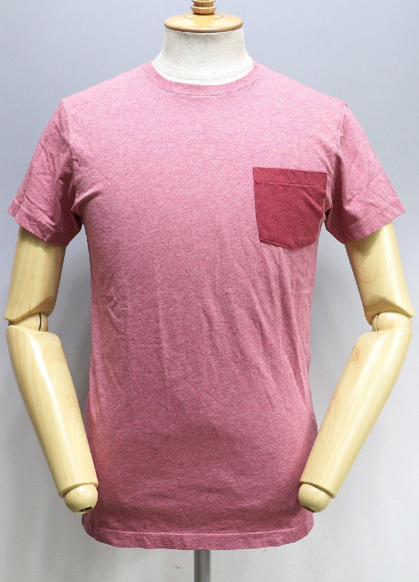 J.CREW (ジェイクルー) Slim Contrast Pocket Tee / ウォッシュド コントラスト ポケットTシャツ #A1017 未使用品 レッド size S拍卖
