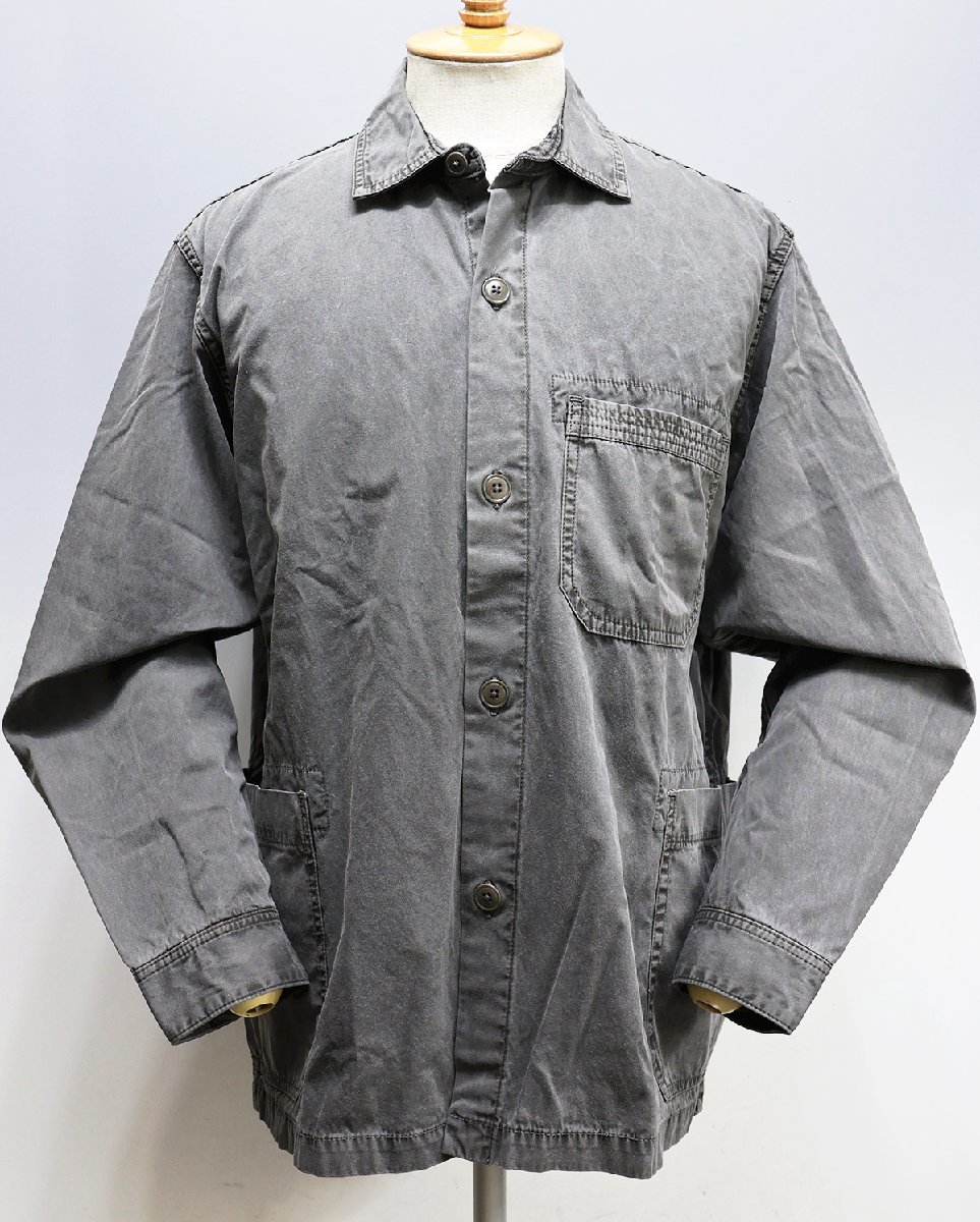 hobo (ホーボー) Cotton Twill Charcoal Dyed Shirt Jacket / コットンツイル シャツジャケット HB-SJ3302 未使用品 チャコール size M拍卖