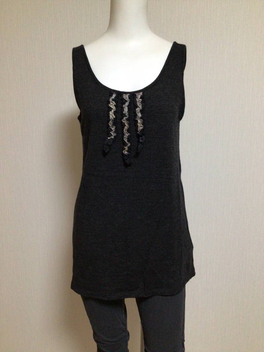 9266/センソユニコ/io comme io ウール100%デザイン性のあるチュニック/グレー系/40/01214121/日本製拍卖