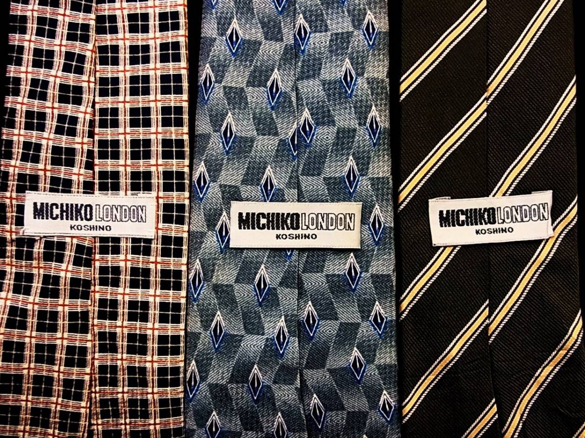 0C0527【3本組】●【小篠美智子】ミチコ ロンドンのネクタイ拍卖