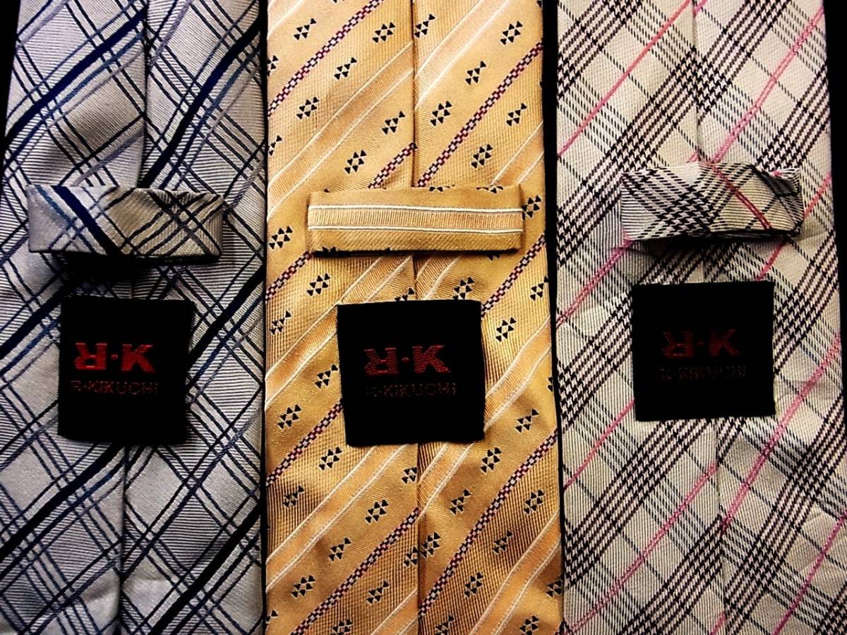 0C0511【3本組】●【菊地 涼子】リョウコ キクチのネクタイ拍卖