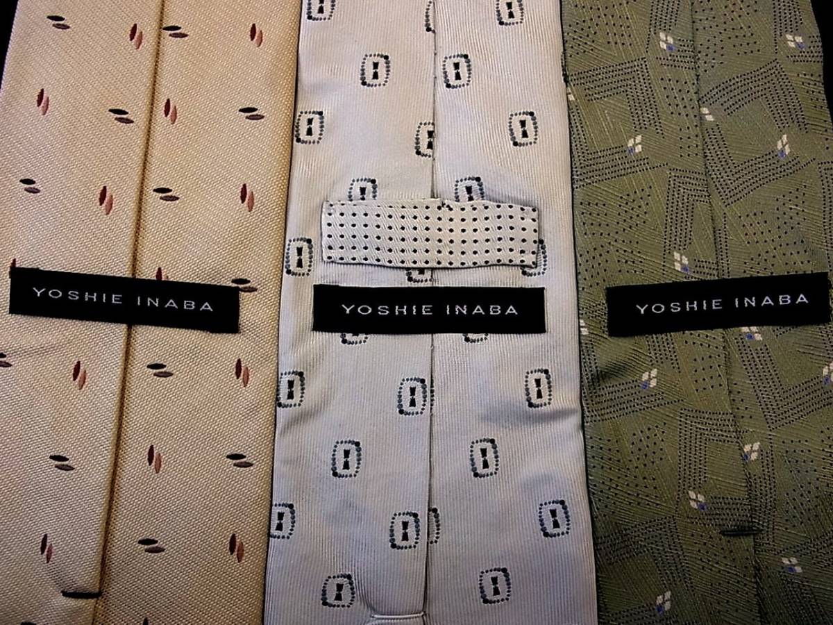 0C0429【3本組】●【稲葉 賀恵】ヨシエ イナバのネクタイ拍卖
