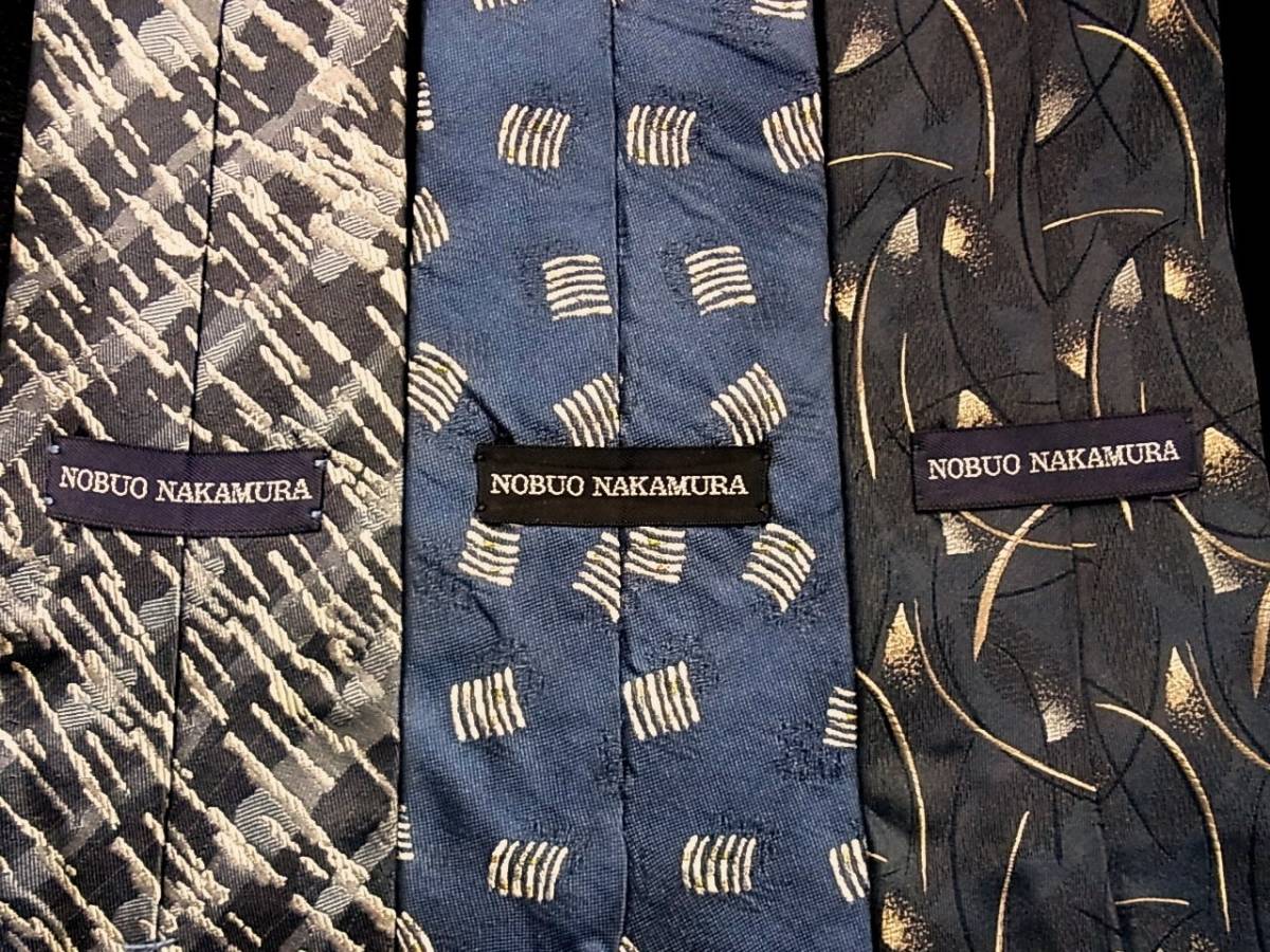 0C0427【3本組】●【中村ノブオ】ノブオ ナカムラのネクタイ拍卖