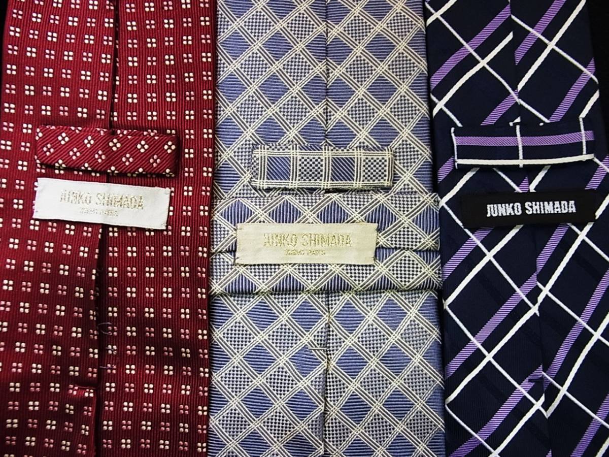 0C0381【3本組】●【島田 順子】ジュンコ シマダのネクタイ拍卖