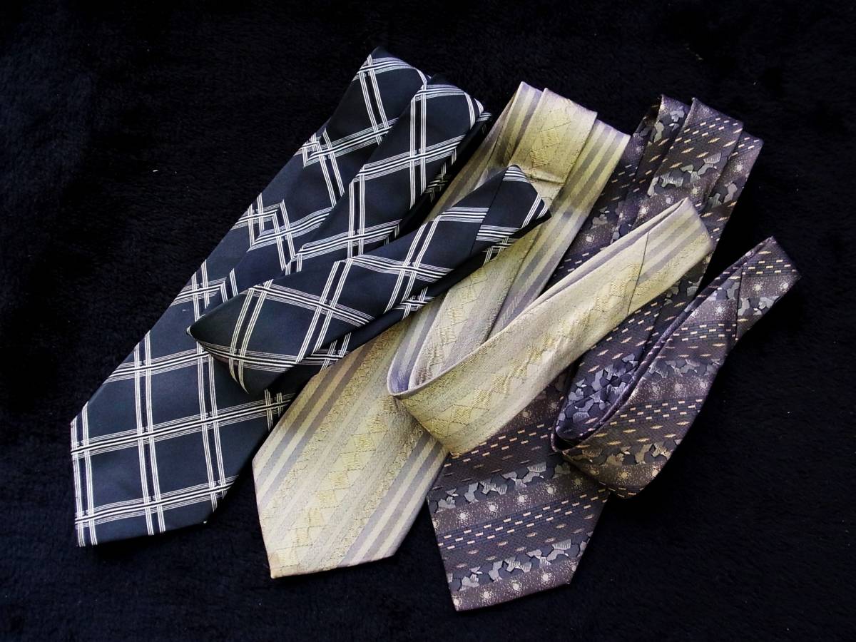 c0034【3本組】●カンサイ ヤマモトのネクタイ●拍卖