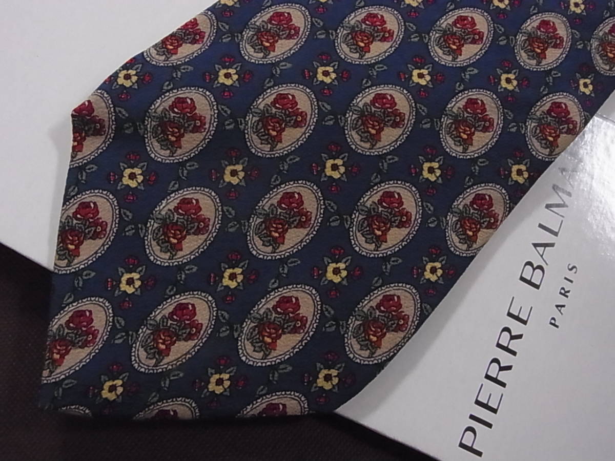 LA1142美品ピエールバルマン【花】ネクタイ★拍卖