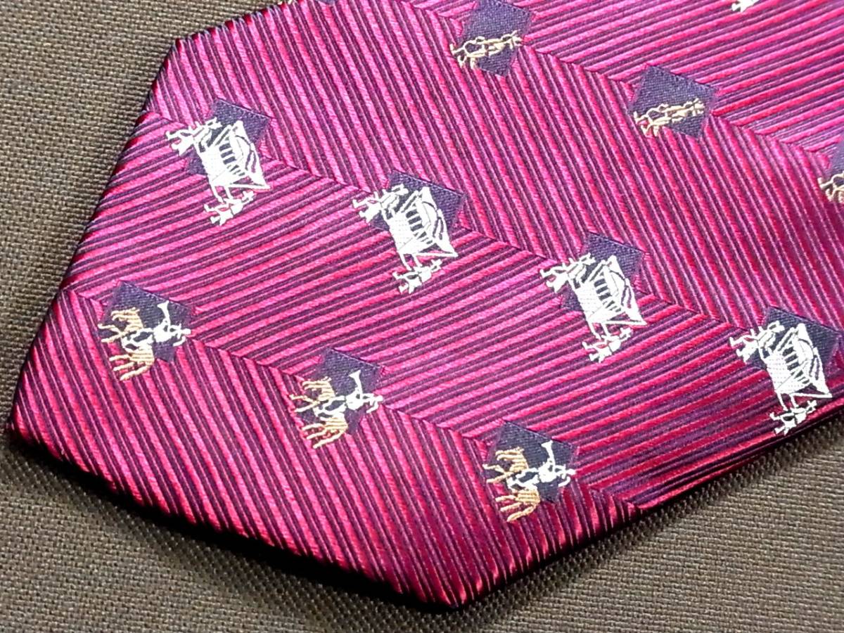 LA1159美品【馬/動物/刺繍】ネクタイ★拍卖