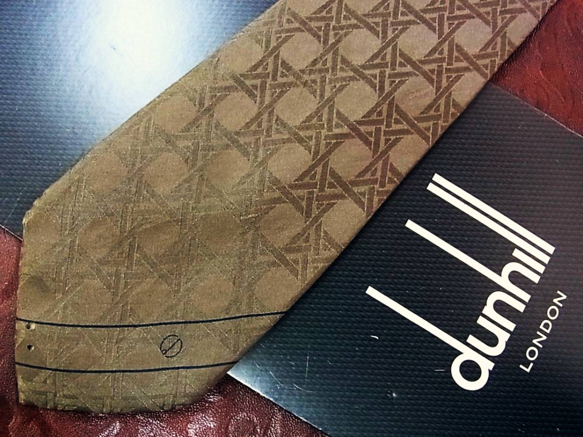 超SALE!5-8571★ダンヒル【ロゴ】ネクタイ拍卖