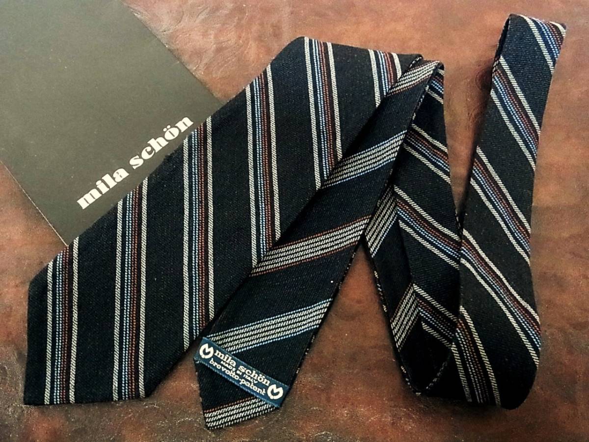 超SALE!5-8705★ミラショーン【ウール72%】ネクタイ拍卖