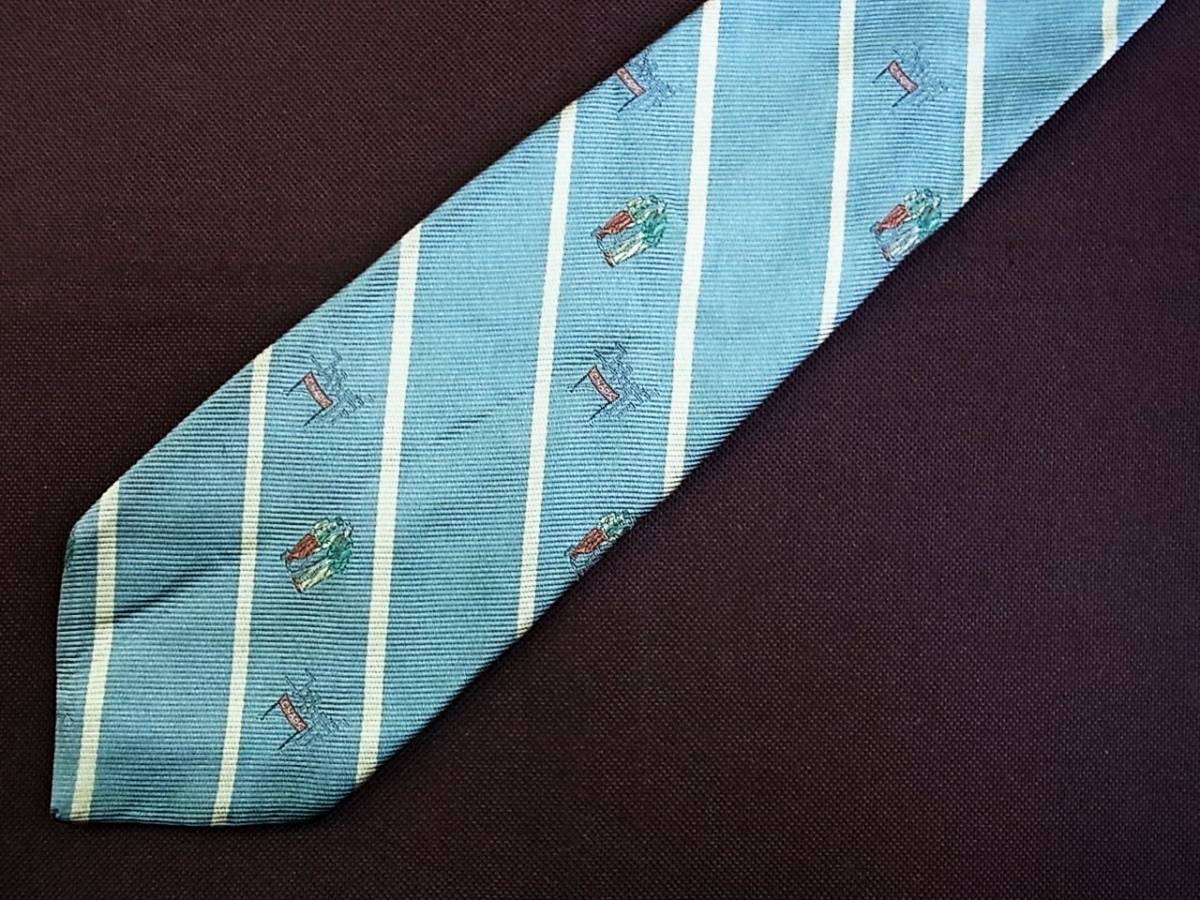 0^o^0ocl♪FK2706 CHAPSラルフローレン【人物・刺繍】ネクタイ拍卖