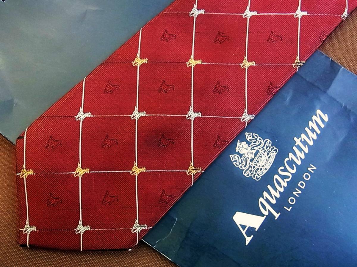 0^o^0ocl♪FK2714 アクアスキュータム【馬・動物】ネクタイ拍卖