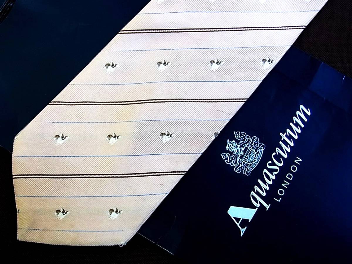 0^o^0ocl♪FK2715 アクアスキュータム【犬・動物】ネクタイ拍卖