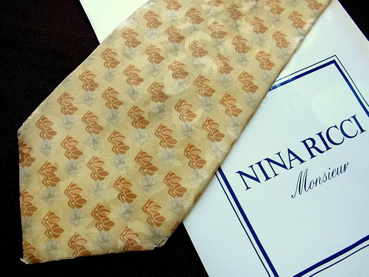 0^o^0ocl♪FK2945 ニナリッチ【花・植物】ネクタイ拍卖