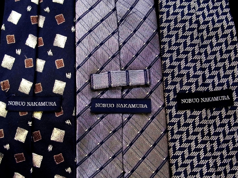 C0020【3本組】●【中村ノブオ】ノブオ ナカムラのネクタイ●拍卖