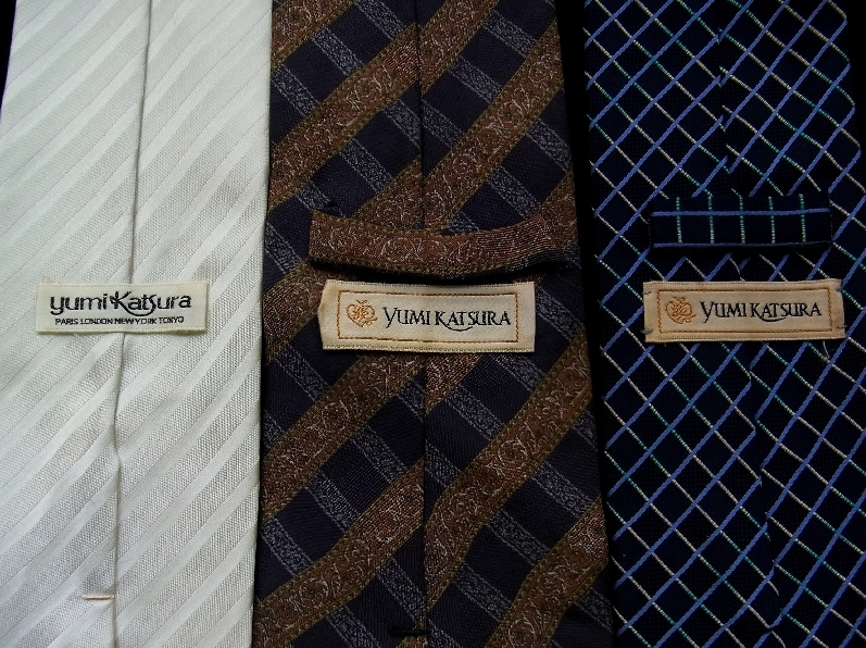 C0042【3本組】●【桂 由美】ユミ カツラのネクタイ●拍卖