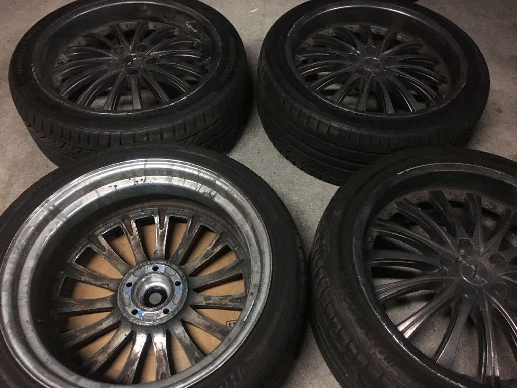 ★WEDS マーベリック 315F 4本 8.5J ハンコック 245 40 19 アルファード ヴェルファイ ハリアー スカイライン フーガ拍卖