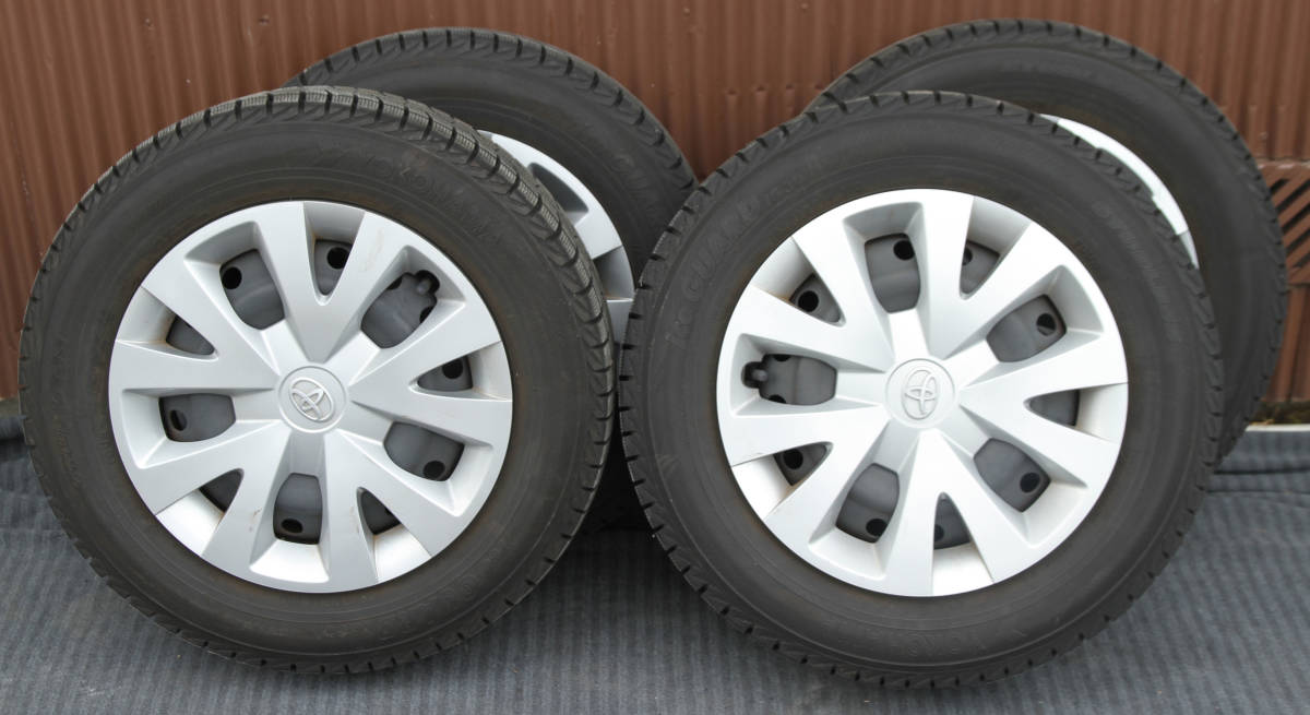 ヨコハマ スタッドレスタイヤ ice GUARD iG30 165/70R14 4本セット 2016年製 バリ山 トヨタ純正鉄ホイール拍卖
