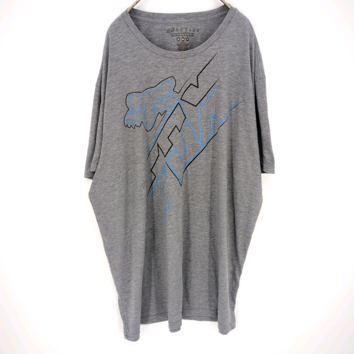 2XL FOX RACING フォックスレーシング 薄手 Tシャツ グレー 半袖 リユース ultramto ts1249拍卖
