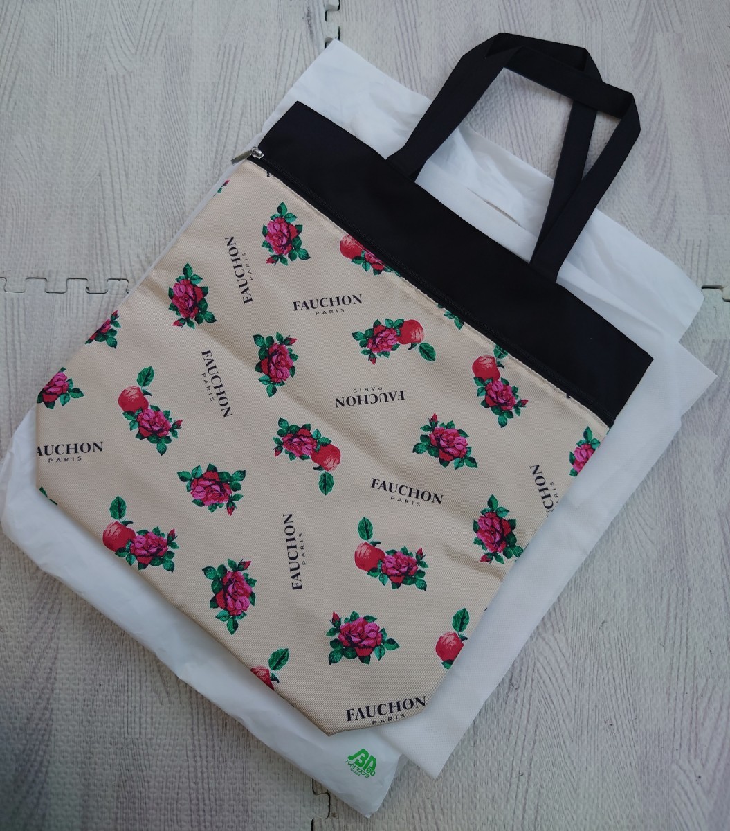 FAUCHON フォション 花柄 フラワー エコバック トートバック ノベルティ拍卖