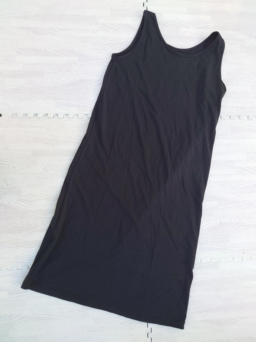 ▲ Zelal sports インナー ノースリーブ ミニワンピース チュニック タンクトップ型 ゼラールスポーツ 7号 黒 ブラック タンクワンピ拍卖