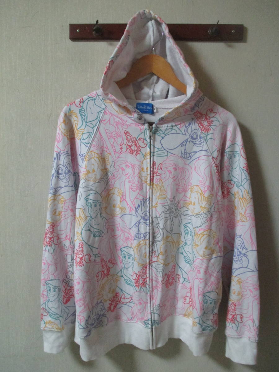 東京ディズニーリゾート リトルマーメイド 総柄ジップパーカー Lサイズ拍卖
