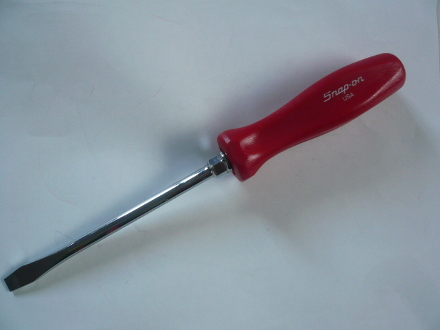 ☆Snap-on☆スナップオン☆旧ロゴ☆ハードグリップ☆マイナス ドライバー☆レッド☆全長268mm☆ボルスター付☆拍卖