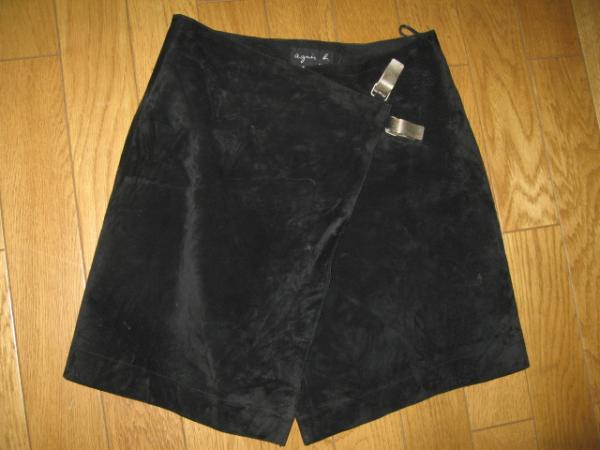 アニエスb スェードラップスカートMADEinFRANCE拍卖