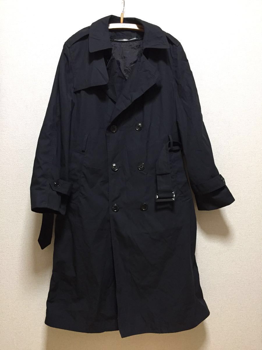 USA古着 米軍 09's ミリタリートレンチコート 中綿ライナー付きトレンチコート 黒 40R拍卖