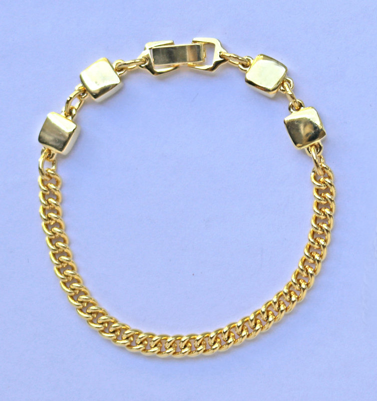 新・ゲルマニウム喜平型ブレスレット(18cm)ゴールドカラー拍卖