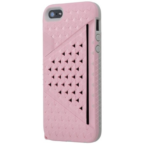 スマホケース カバー iPhoneSE(第一世代) 5 5s Bluevision ピンク カードホルダー ソフトラバー クロス スクリーン保護フィルム拍卖