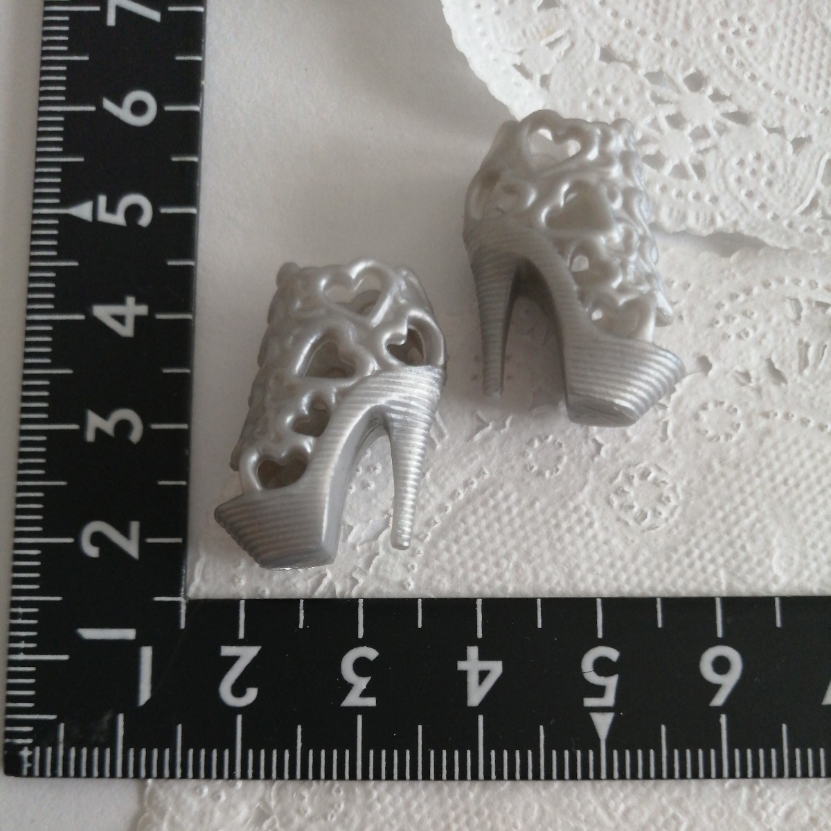 3r926 ドール用 バービー ハート ハイヒール パンプス ピンヒール 靴 シューズ momokoも可拍卖