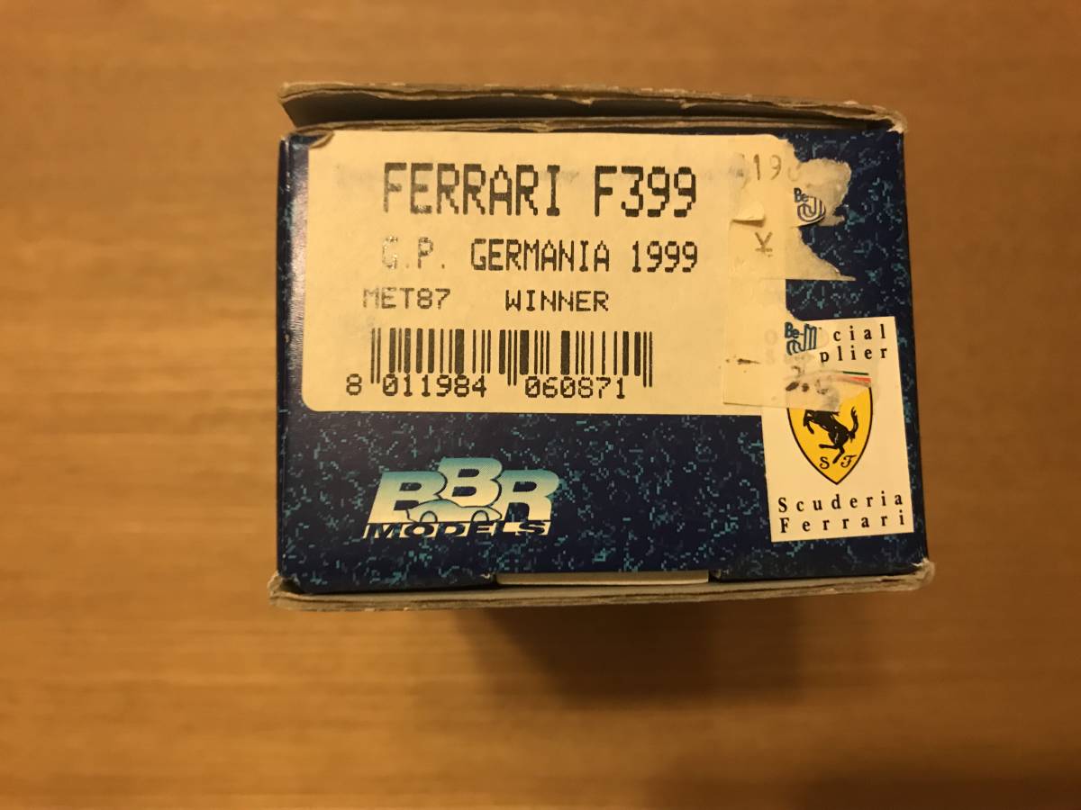 1/43キット BBR フェラーリ F399 #4 E.アーバイン ドイツGP優勝 1999拍卖