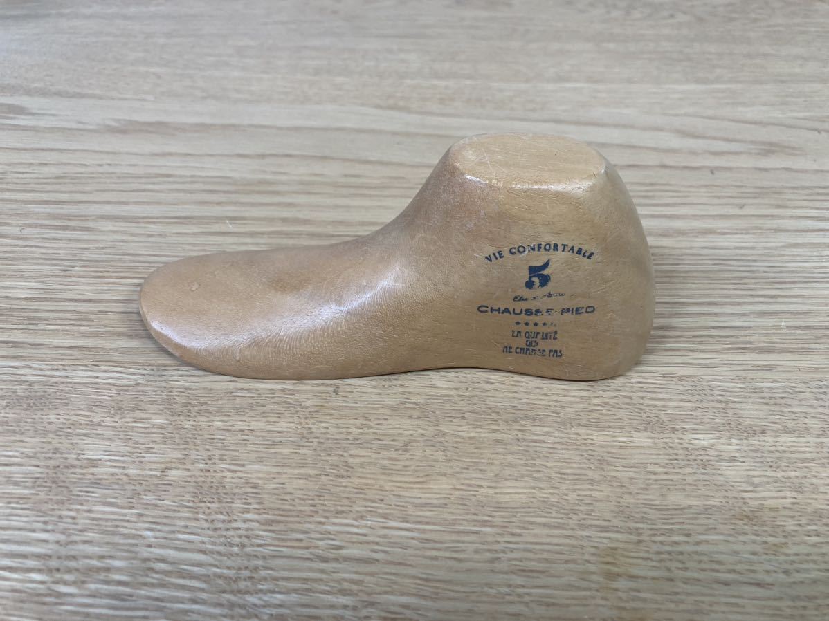 CHAUSE-PIED 靴べら 木製 靴型靴ベラ拍卖