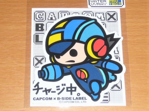 ◆ロックマン ステッカー◆チャージ中◆B-SIDE LABEL◆カプコン◆拍卖
