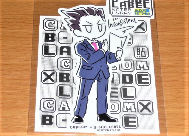 ◆逆転裁判 ステッカー◆成歩堂龍一 デフォルメ◆B-SIDE LABEL◆カプコン◆拍卖