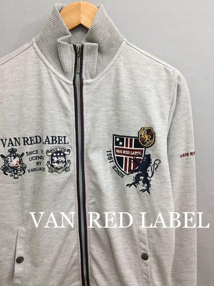 ヴァンレッドレーベル VAN RED LABEL 【美品】 ジャケット トップス 長袖 スウェット ジップ グレー メンズ Mサイズ ! &拍卖