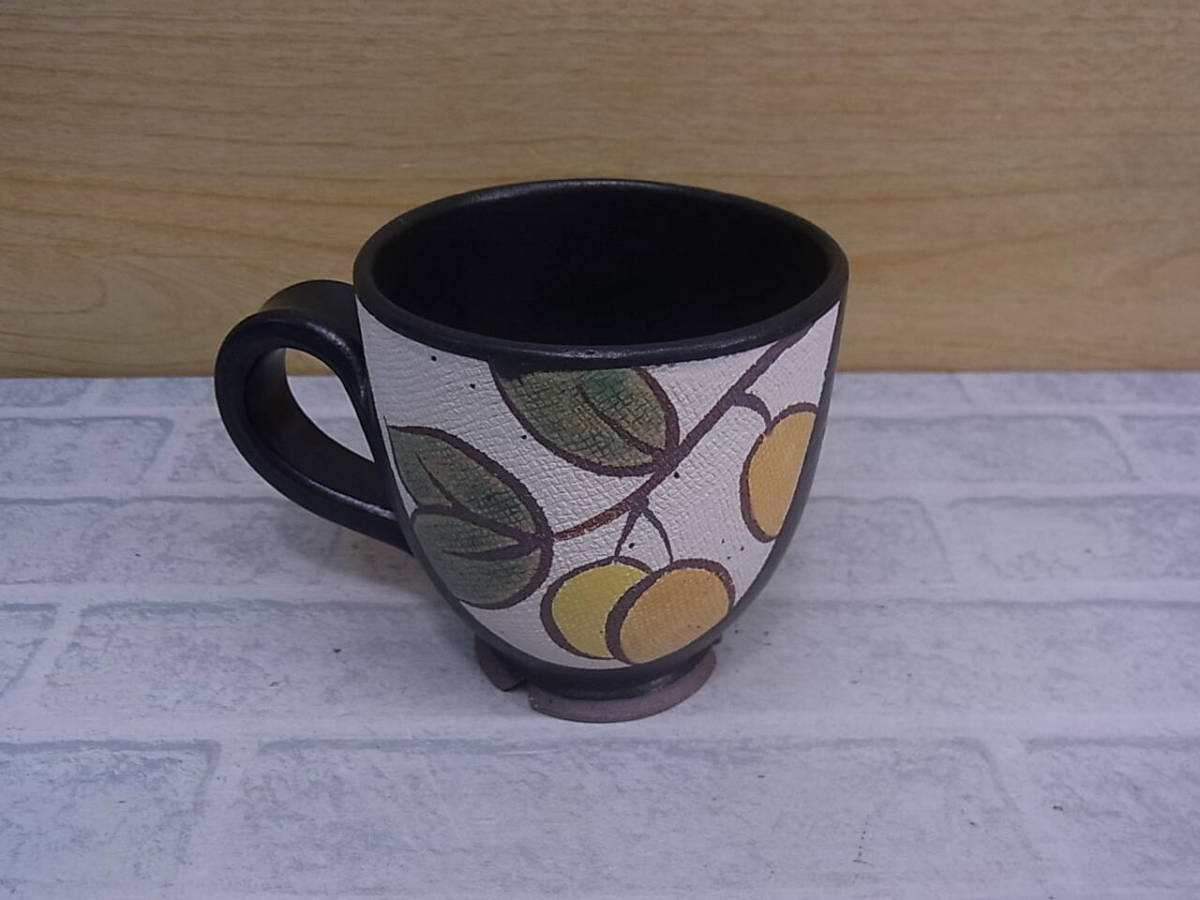 ◎L/443●マグカップ☆コーヒーカップ☆ナチュラル柄☆中古品拍卖