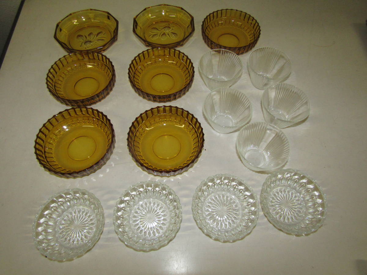 ガラス深皿小鉢 未使用 16点(H142)拍卖